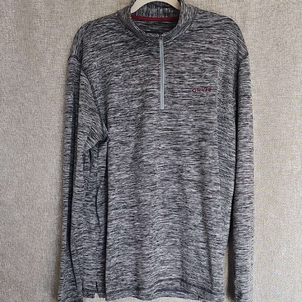 Orvis Black and White Heathered Pullover